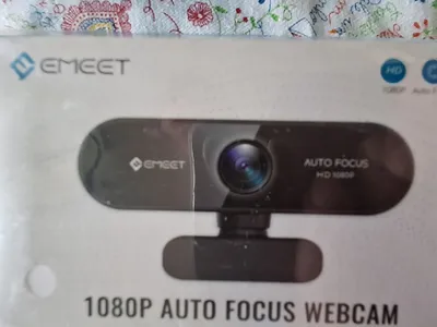 EMEET Webcam 1080 HD Autofokus Schwarz für PC Laptop Video Konferenz
