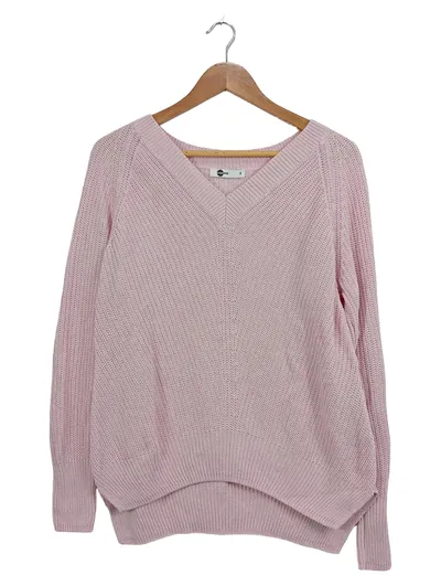 ever.me Damen Pullover V-Ausschnitt Gr. 36/S Pink Casual