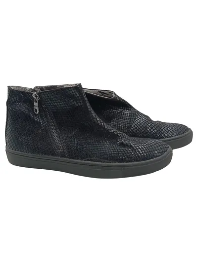 Tamaris Damen Stiefeletten Gr. 38 Schwarz Schlangenmuster Reißverschluss