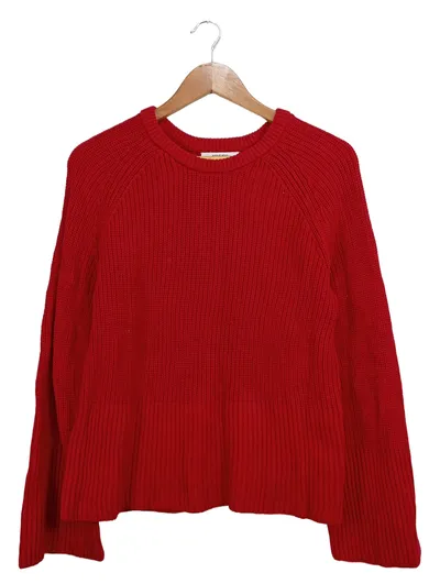 About You Damen Pullover Gr. 38/M Rot Casual Baumwolle Langarm