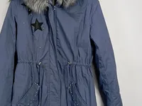 bpc selection Damen Parka Blau Gr. 36/S Casual Sterne Nieten Kapuze 3