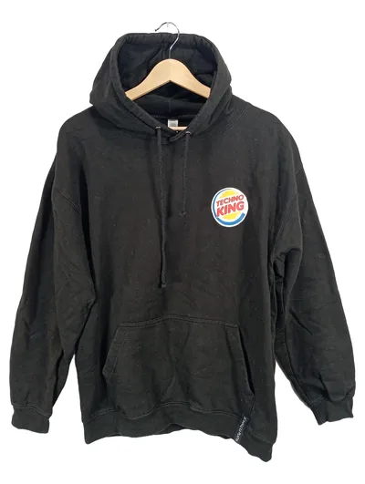 Schall La Platta Hoodie Kapuzenpullover Herren L Schwarz Logo Print Freizeit