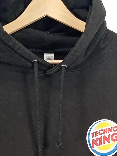 Schall La Platta Hoodie Kapuzenpullover Herren L Schwarz Logo Print Freizeit