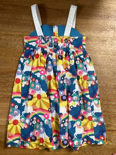 Mini Boden Sommerkleid Mädchen Einhorn Muster Gr. 134 Baumwolle