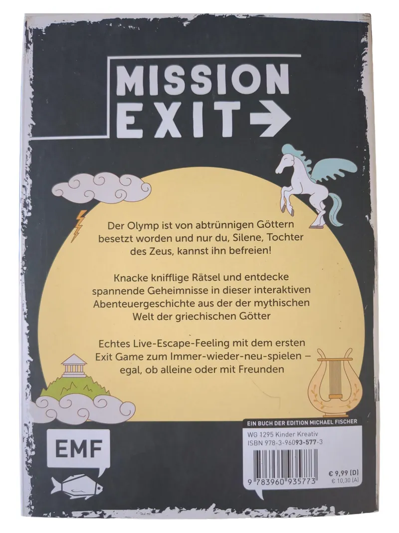 EMF Mission Exit Flucht aus dem Olymp Rätselspiel Escape Game ab 9 Jahren 2