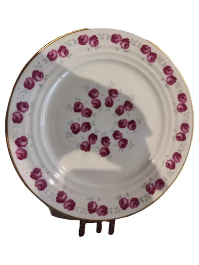 Weimar Kuchenteller Saskia Vintage Rosenmuster Mehrfarbig Porzellan Teller