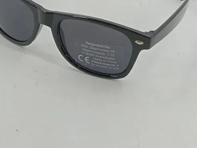 Jägermeister Sonnenbrille Unisex Retro Schwarz Wayfarer-Stil