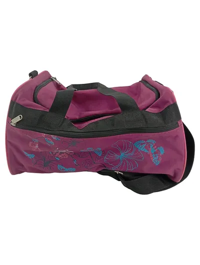4YOU Lila Sporttasche Damen Blumenmuster Schmetterlinge Reisetasche