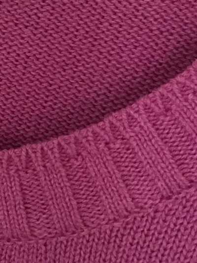 GOLLÉHAUG Damen Strickpullover Kurzarm Gr. 44 Pink Baumwolle