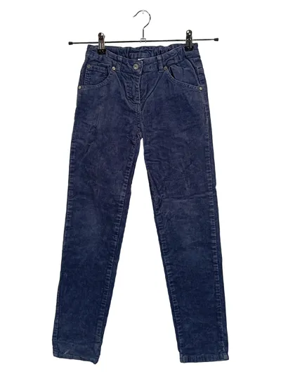 Vertbaudet Cordhose Mädchen Gr. 152 Blau Baumwolle Casual