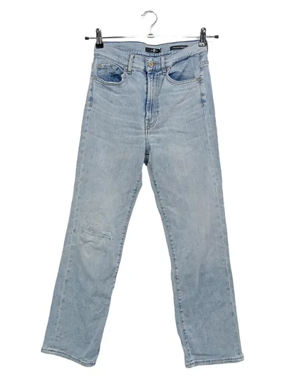 7 For All Mankind Destroyed Jeans Damen W28 Used Look Blau Streetwear