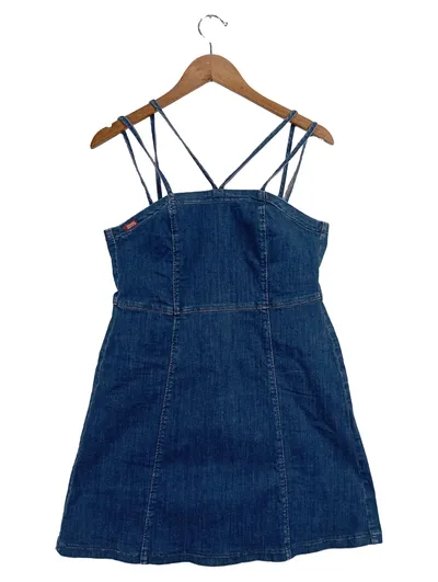 Miss Sixty Damen Jeanskleid Sommerkleid Gr. L Blau Denim Trägerkleid
