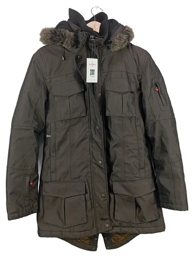 Wellensteyn Damen Parka Gr. 38/M Oliv Casual Winterjacke mit Kapuze
