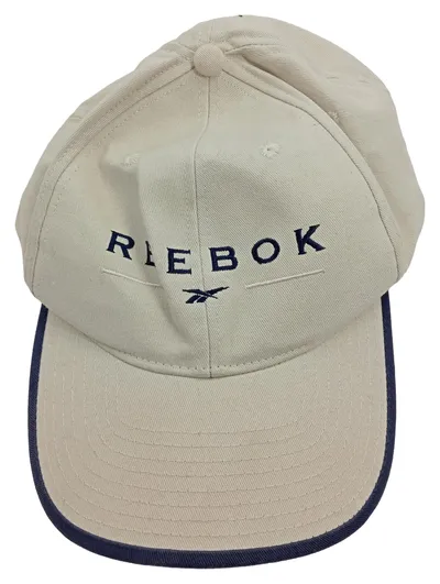 Reebok Cap Kappe Unisex Beige Navy Baumwolle One Size Sportlich