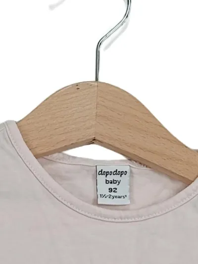 dopodopo Baby Mädchen T-Shirt Gr. 92 Rosa Basic Kurzarm