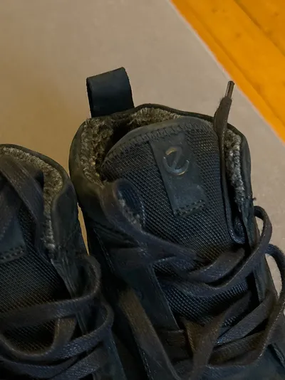ECCO Damen Stiefelette Schwarz Nubuk Leder Gr. 36 Schnürung Gefüttert