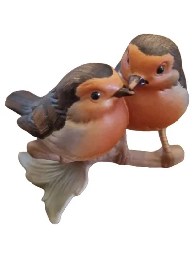 Goebel Porzellan Rotkehlchen Dekofigur Vogel Paar Robin Germany Klassisch