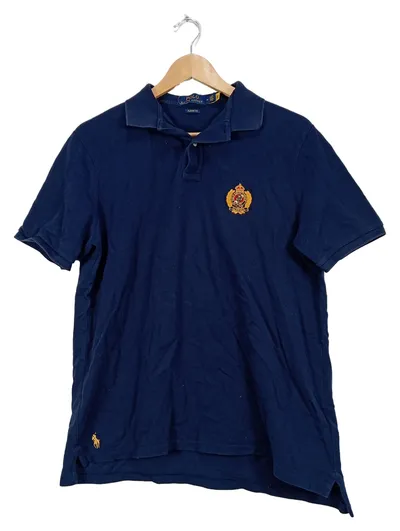 Polo Ralph Lauren Herren Poloshirt Classic Fit Wappen Navy Gr. M