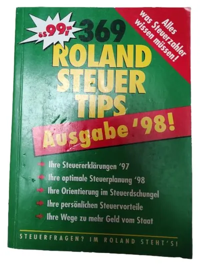 369 Roland Steuer Tips Ausgabe 98 Steuererklärung Steuerplanung Österreich