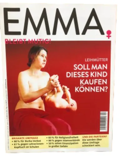 EMMA Zeitschrift Ausgabe 4 (357) Leihmütter Burka Islam Emanzipation