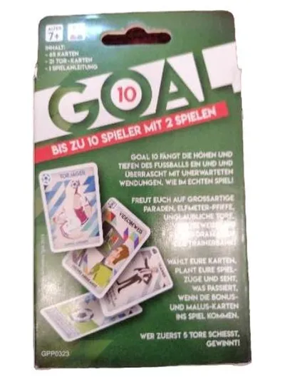 Game Factory GOAL 10 Fußball Kartenspiel Strategie Familien Party 2-5 Spieler