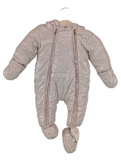 Carrement Beau Schneeanzug Mädchen Rosa Gr. 74 Winter Overall Kapuze Gesteppt