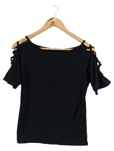Blind Date Damen T-Shirt Schwarz Gr. 38/M Casual Cut-Outs