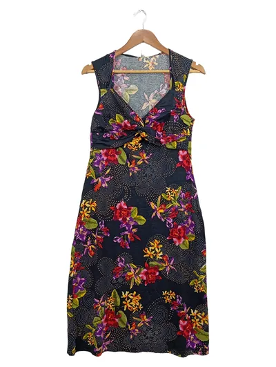 Alba Moda Damen Freizeitkleid Blumenmuster Gr. 42 Sommerkleid