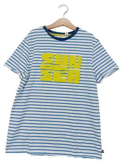 Okaidi Jungen T-Shirt Gr. 164 gestreift Maritim Print