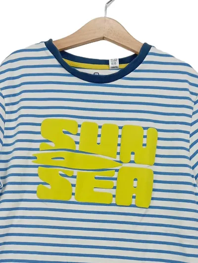 Okaidi Jungen T-Shirt Gr. 164 gestreift Maritim Print
