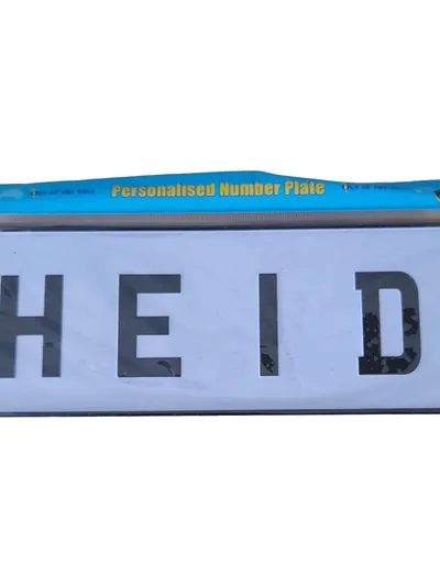 Out of the blue Blechschild Kennzeichen Heidi D EU personalisiert Retro
