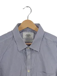Charles Tyrwhitt Business Hemd Herren XL Blau Weiß Gestreift Baumwolle 3