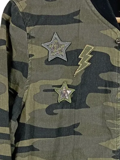 ZARA Blouson Damen S Camouflage Jacke Streetwear Mehrfarbig