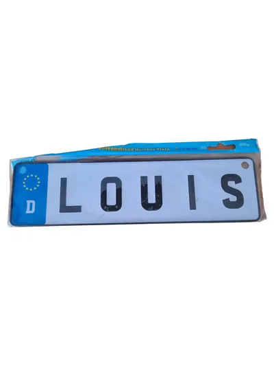 Out of the Blue Blechschild Kennzeichen Louis Retro Metall Mehrfarbig Deko