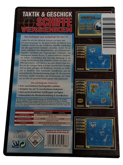 Computer Schiffe Versenken PC CD-ROM Strategiespiel Taktik & Geschick