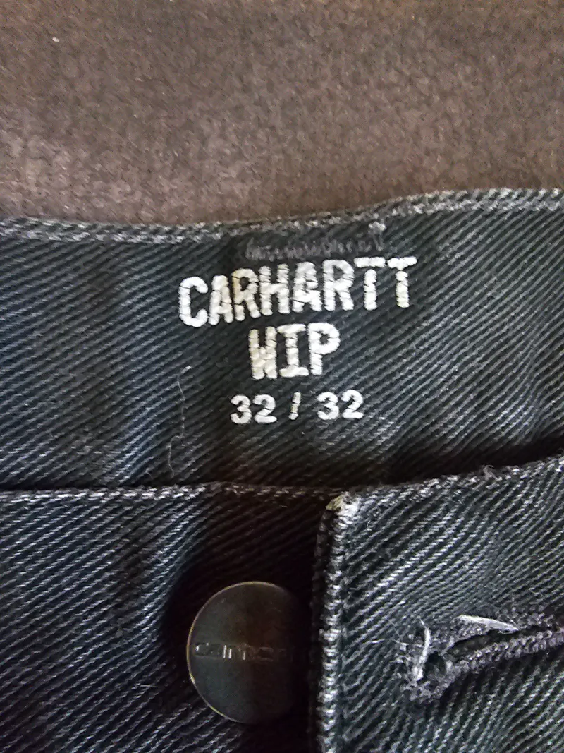 Carhartt WIP Herren Jeans Regular Fit Schwarz W32/L32 Baumwolle 3