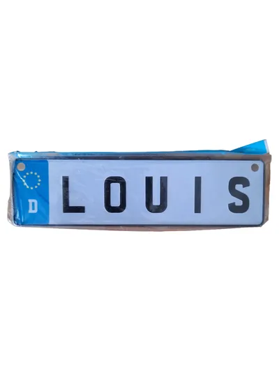 Out of the blue Blechschild Kennzeichen Louis Mehrfarbig Deko Schild