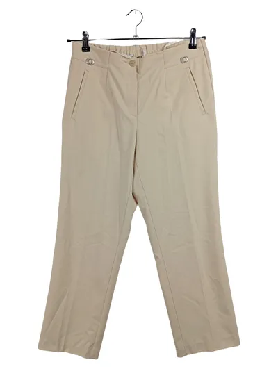 Come On Damen Anzughose Beige Gr. 40 Weites Bein Klassisch