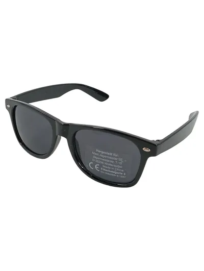Jägermeister Sonnenbrille Unisex Retro Wayfarer Stil Schwarz Logo-Print