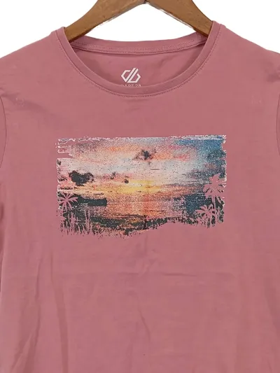 Dare 2b Damen Sport Shirt Rosa Gr. 34/XS Palmen-Sonnenuntergang-Print