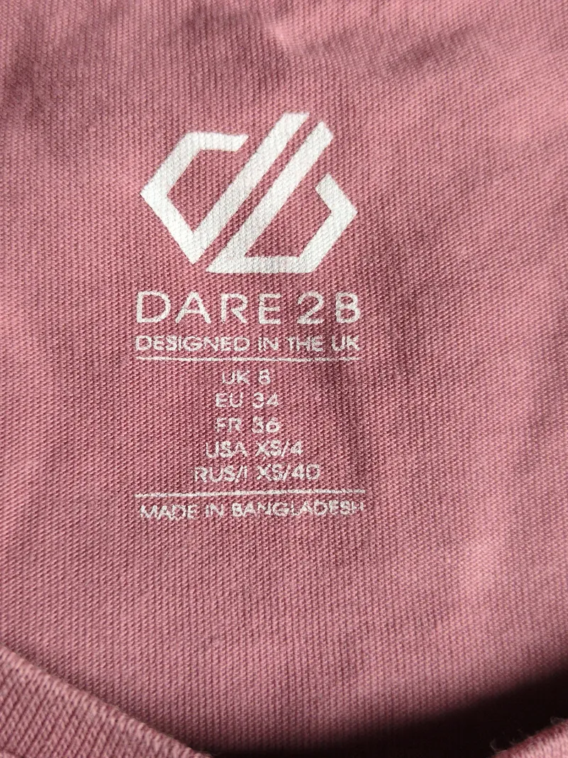 Dare 2b Damen Sport Shirt Rosa Gr. 34/XS Palmen-Sonnenuntergang-Print 5
