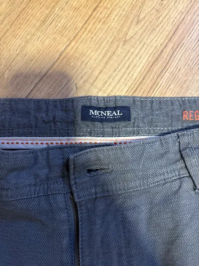 McNeal Herren Stoffhose Regular Fit Gr. 52 W36 Grau Baumwolle