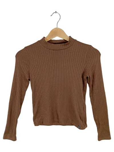 Abercrombie Kids Pullover Mädchen Gr. 146 11-12 Jahre Braun Rippstrick