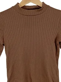 Abercrombie Kids Pullover Mädchen Gr. 146 11-12 Jahre Braun Rippstrick 2