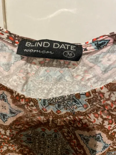 Blind Date Damen Top Gr. 36/S Ethno Muster Viskose Boho Sommer