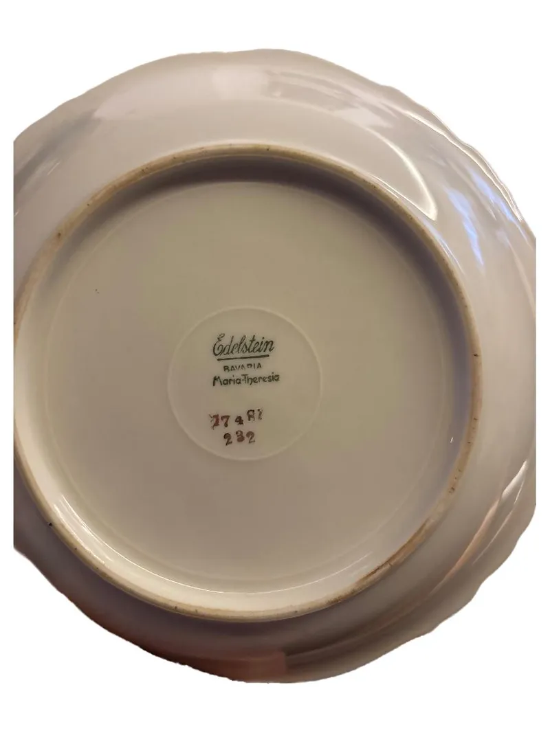 Edelstein Maria-Theresia Suppenteller Blumenmuster Klassisch Weiß 20cm Porzellan 2