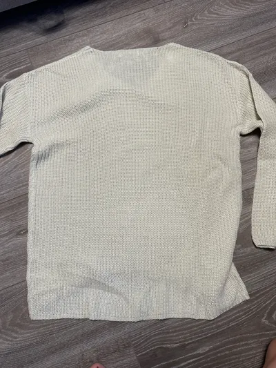 ever.me Damen Pullover Beige Gr. 40/L Casual Strick V-Ausschnitt