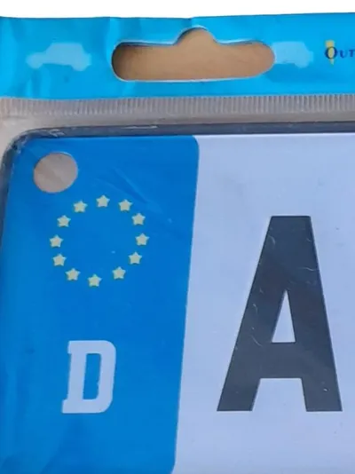 Out of the blue Blechschild personalisiert Nummernschild Mehrfarbig
