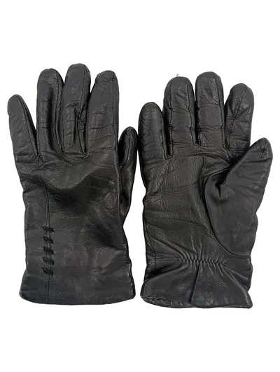 TCM Damen Lederhandschuhe Schwarz Gr. 7 Lammleder Wolle gefüttert Elegant