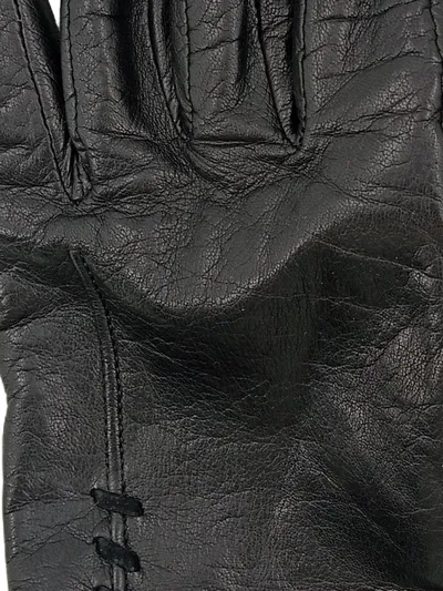 TCM Damen Lederhandschuhe Schwarz Gr. 7 Lammleder Wolle gefüttert Elegant